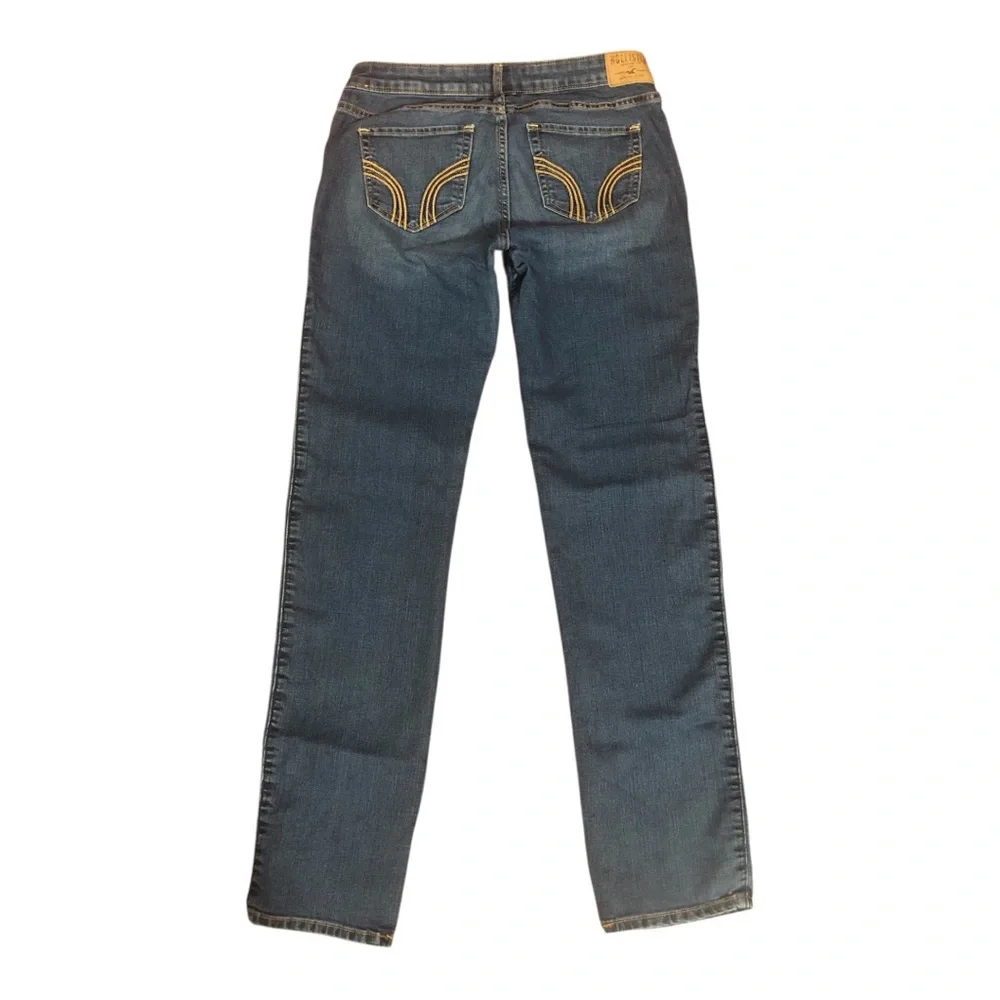 🔹Hollister Women's Straight Leg Blue Jeans Sz 7-R🔹 - Picture 2 of 11